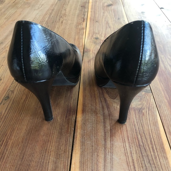 Unlisted Black Patent Leather Platform Heels - Picture 5 of 8